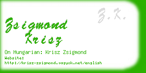 zsigmond krisz business card